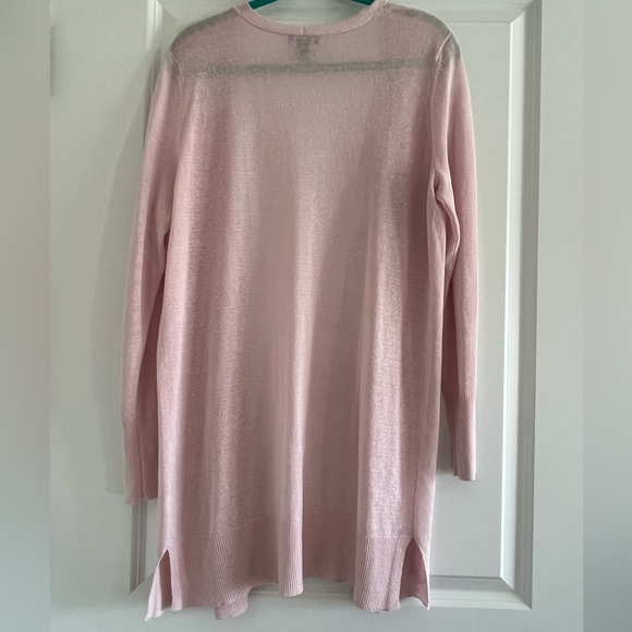 Halogen Linen Blend Open Long Cardigan Women’s Size Large - Picture 7 of 12